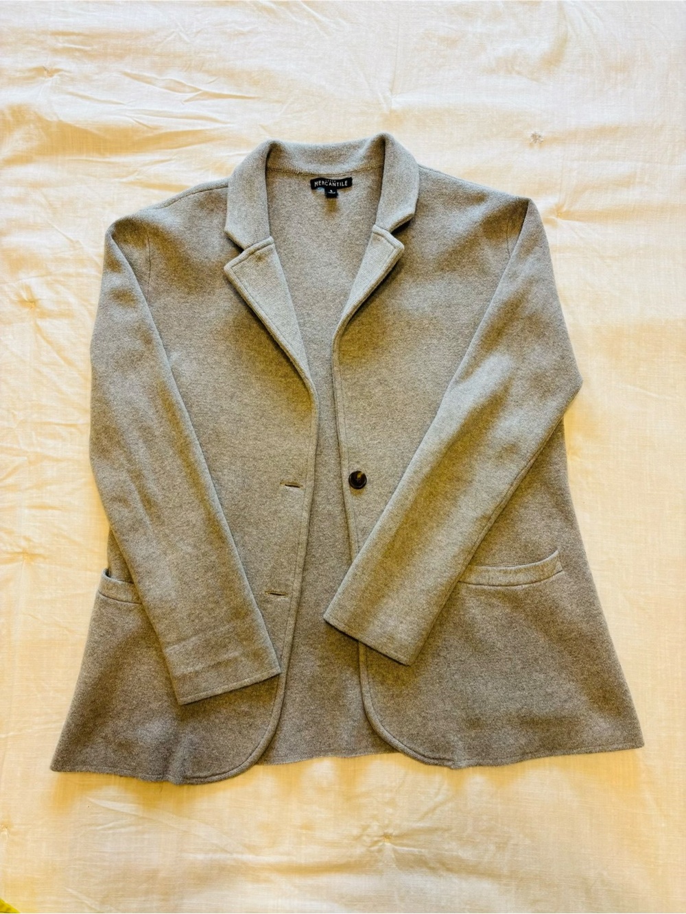 J Crew Mercantile Women's Heather Gray Wool Blend Blazer